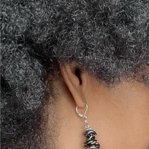 Crunch metal Earrings - Picture 4 of 7